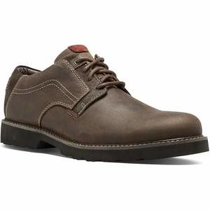 NEW DUNHAM men's revdusk lace up oxford shoes in brown smooth